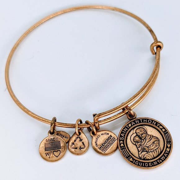 Alex and Ani Charm Bangle St. Anthony Bracelet - Picture 3 of 6